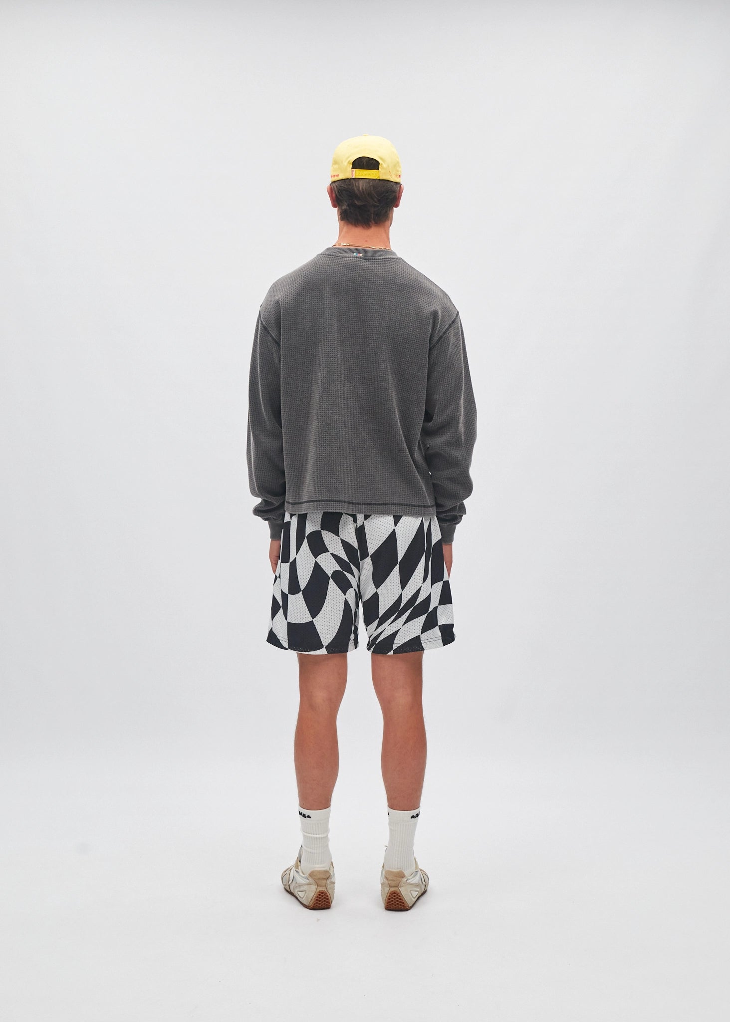 NAÏYO NYC x AH Cropped Waffle Langærmet