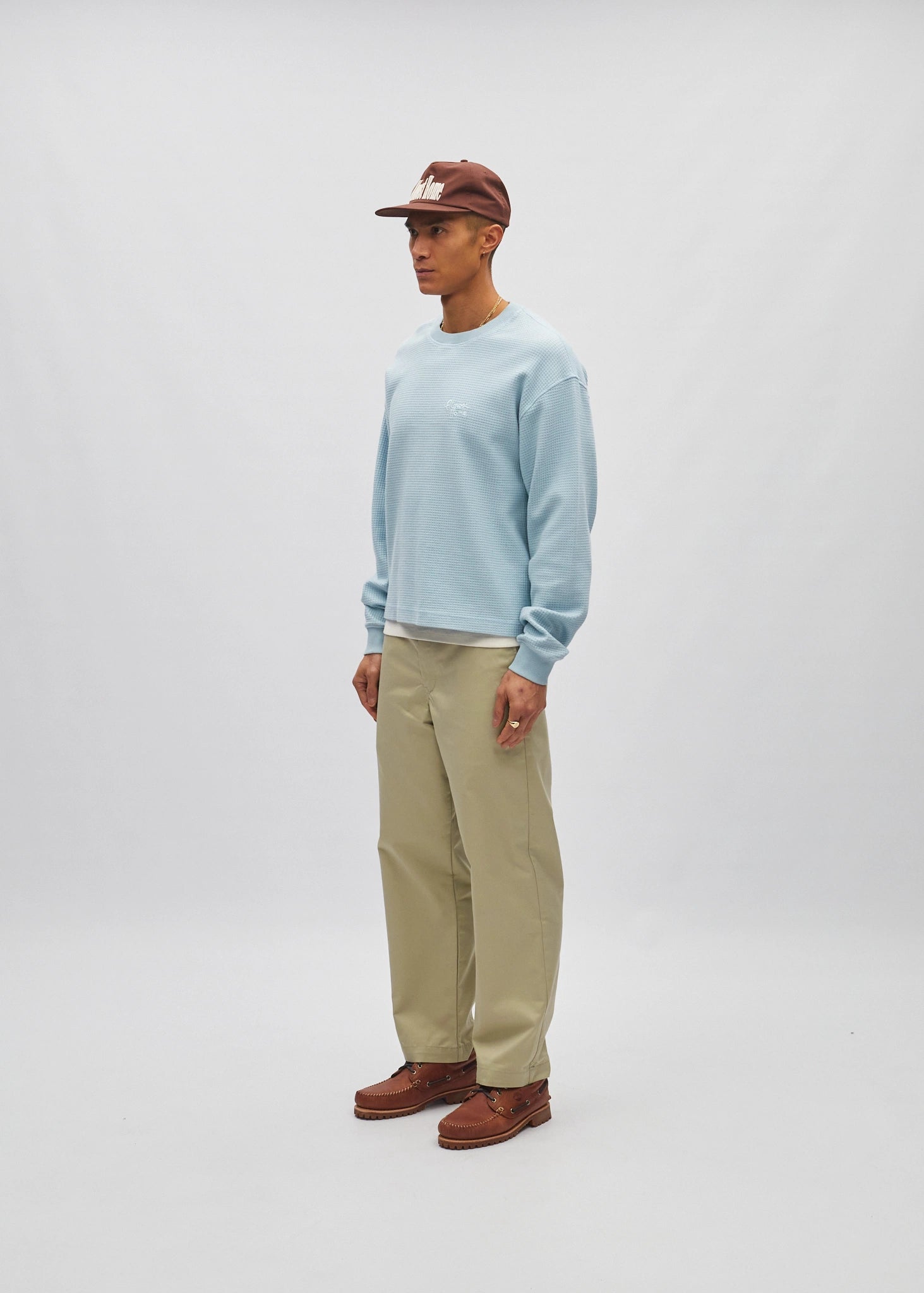 Cropped Waffle Long Sleeve