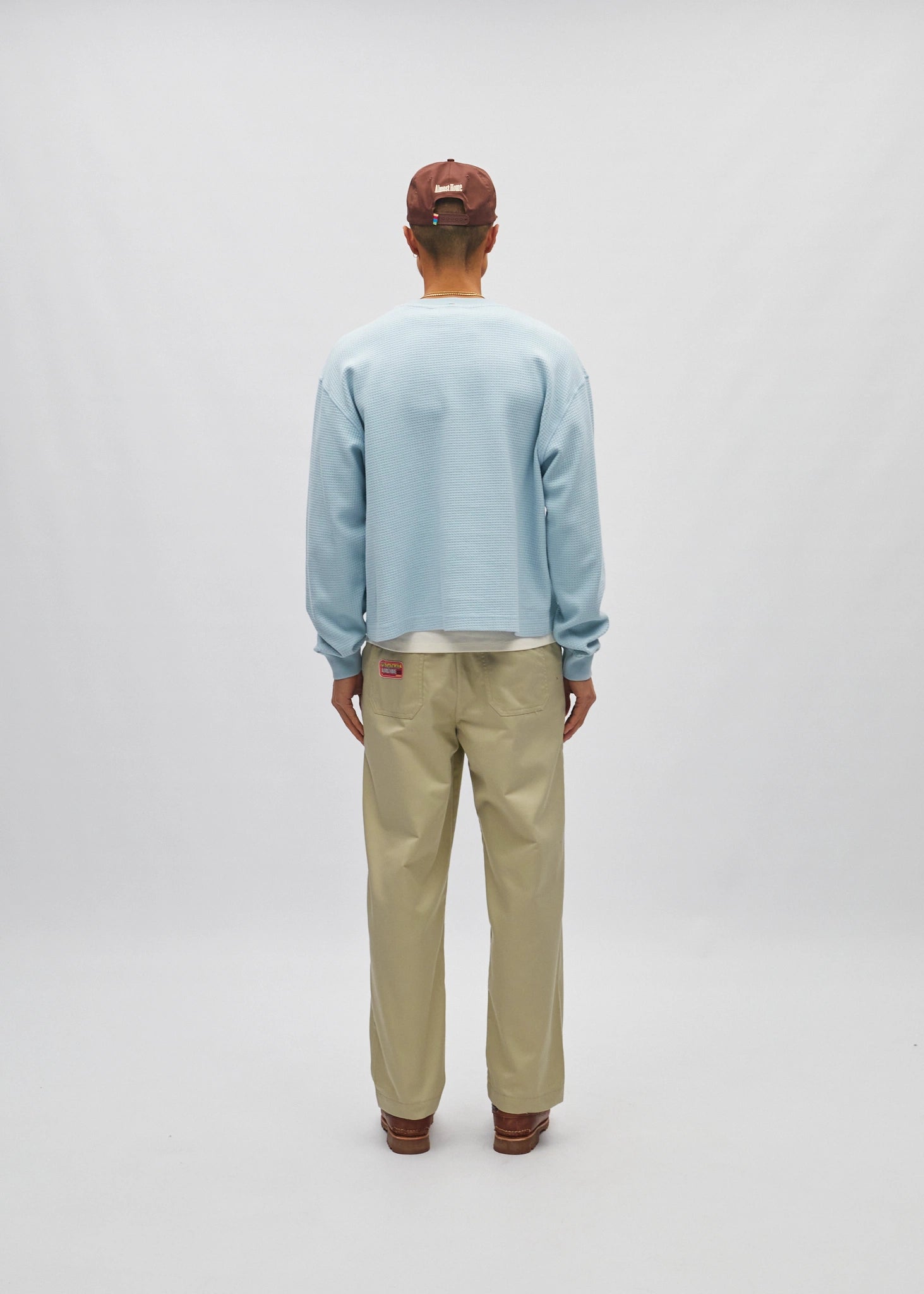 Cropped Waffle Long Sleeve