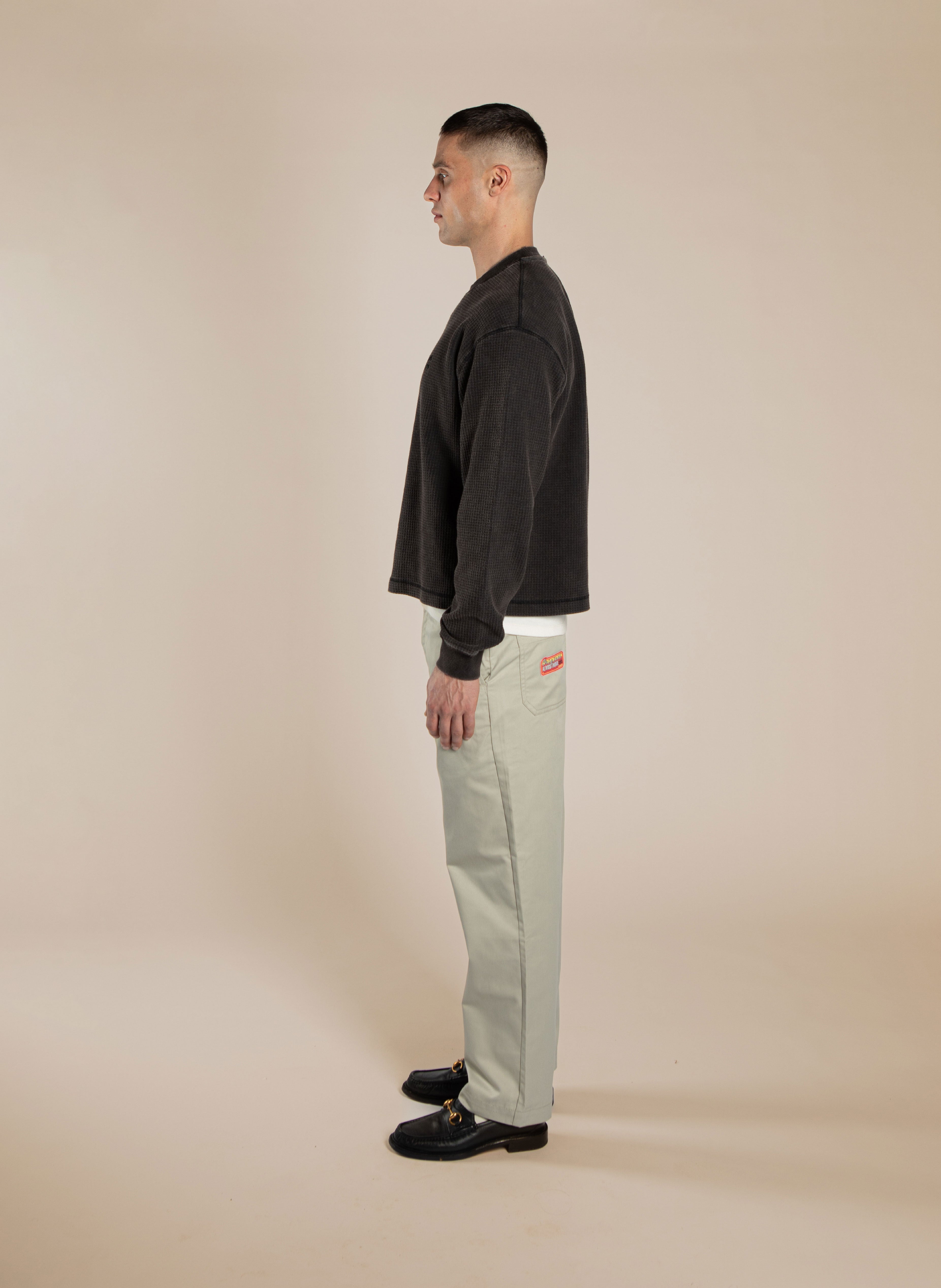 Cropped Waffle Longsleeve