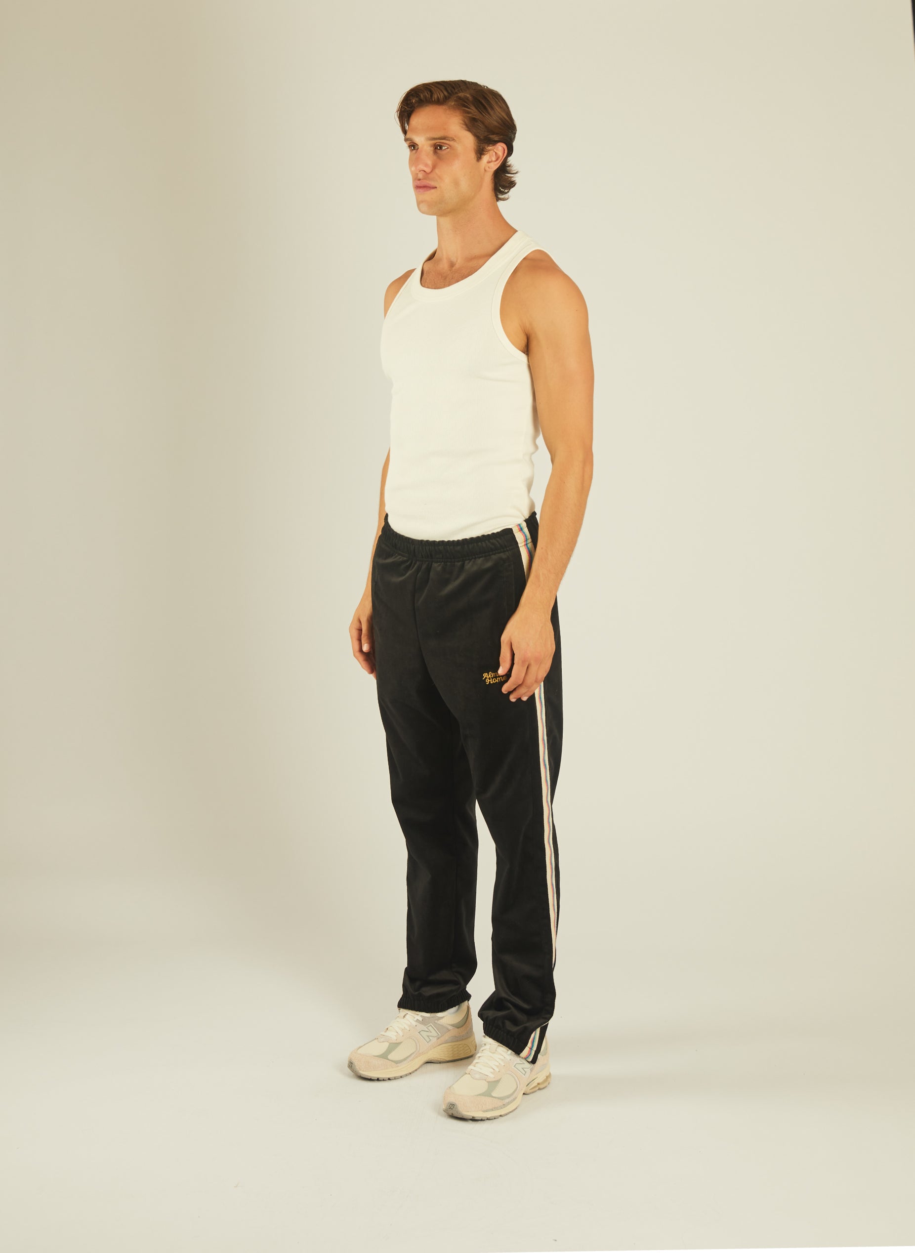 Velour Trackpants Black