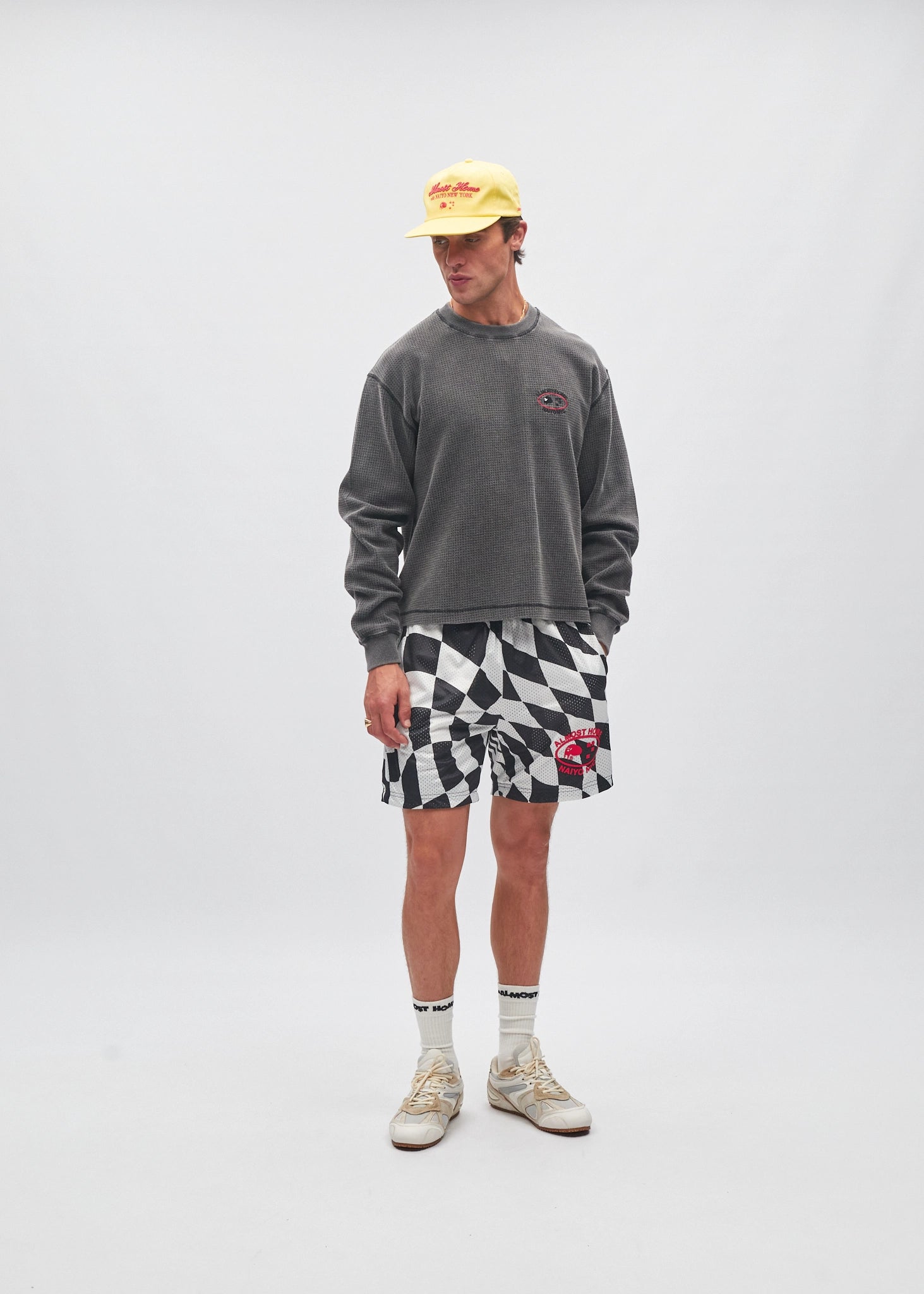NAÏYO NYC x AH Cropped Waffle Longsleeve