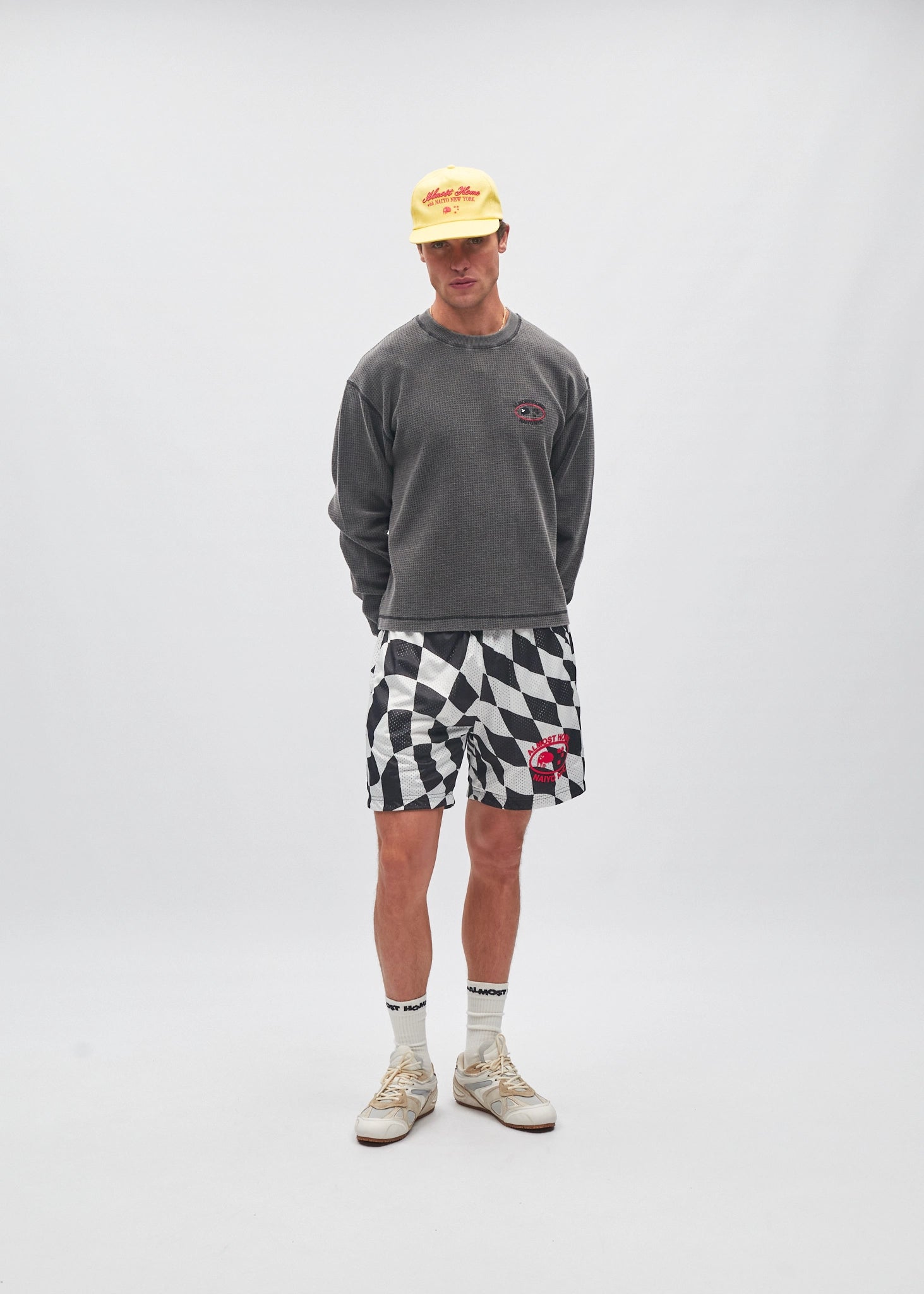 NAÏYO NYC x AH Cropped Waffle Longsleeve