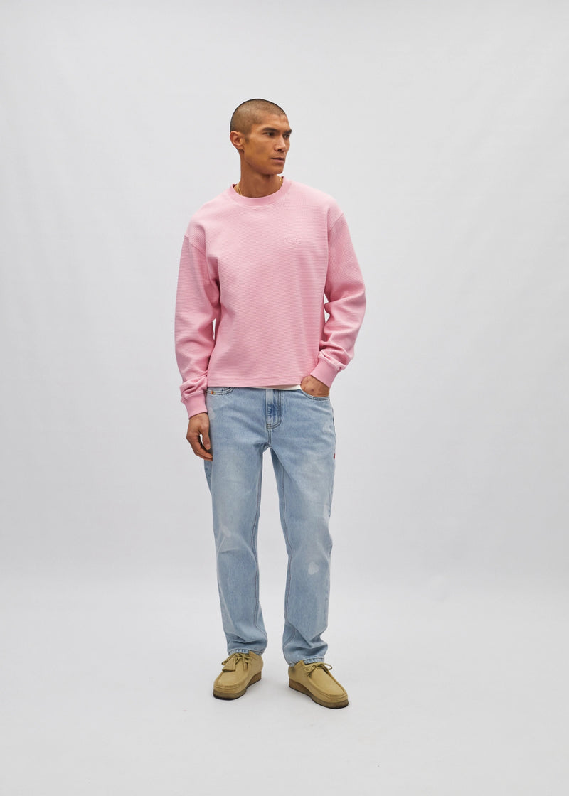 Cropped Waffle Long Sleeve