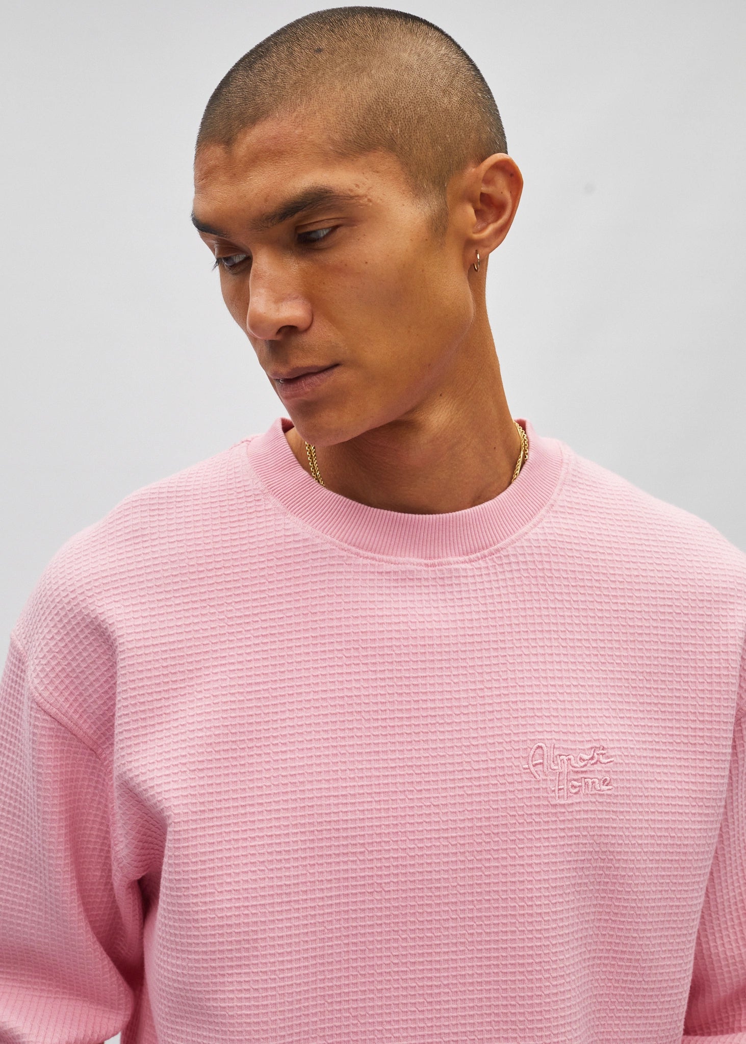Cropped Waffle Long Sleeve