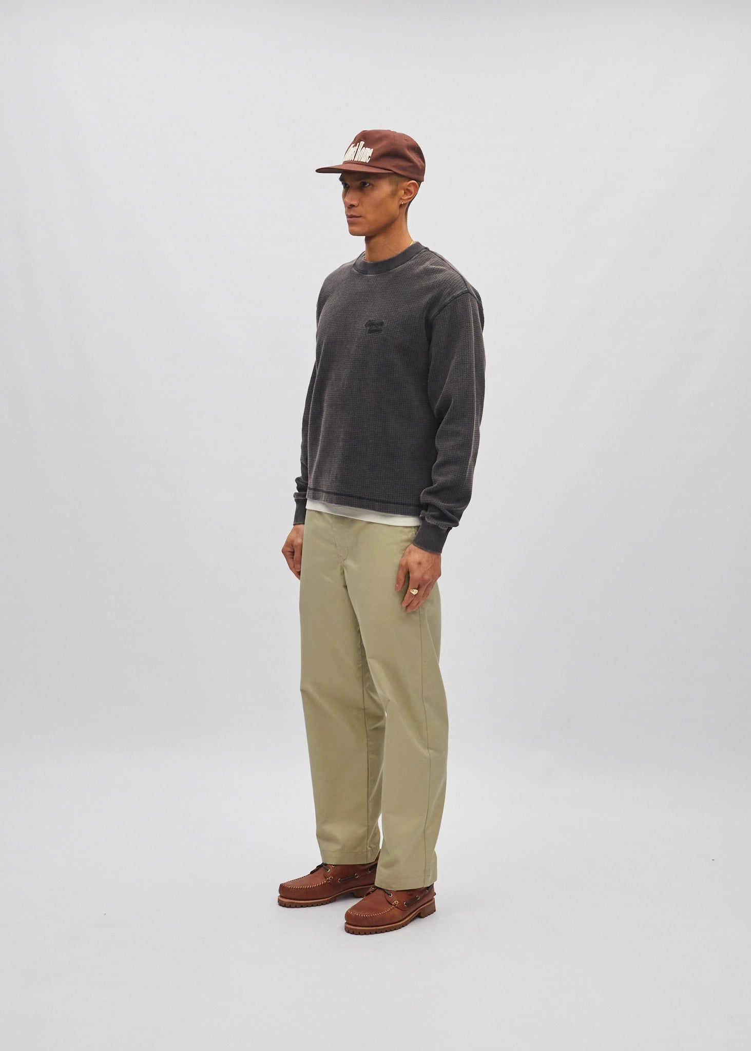 Cropped Waffle Long Sleeve