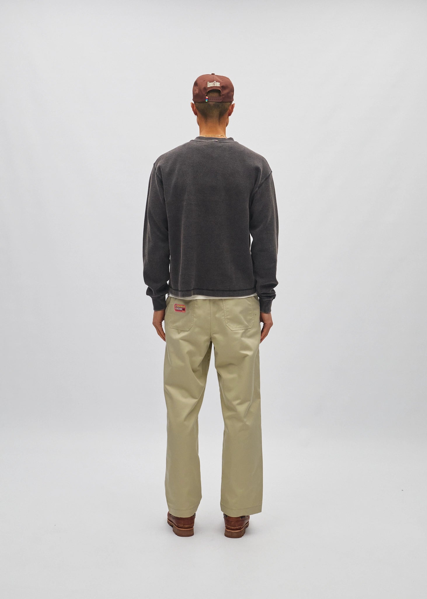Cropped Waffle Long Sleeve