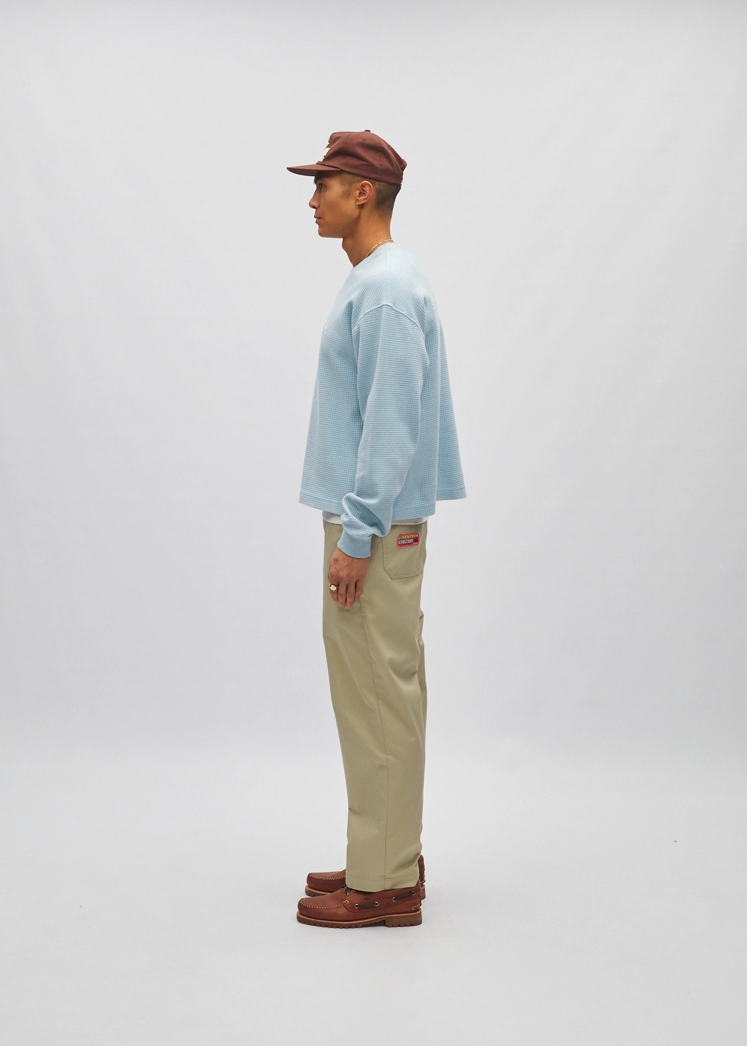 Cropped Waffle Long Sleeve