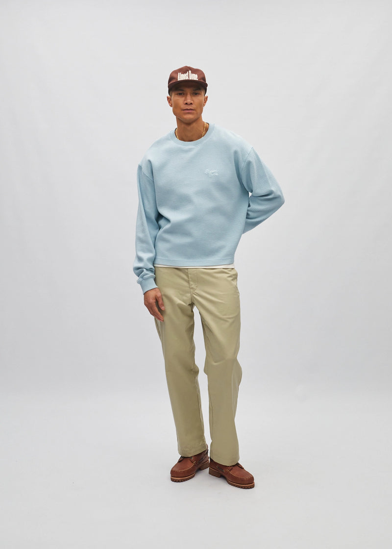 Cropped Waffle Long Sleeve