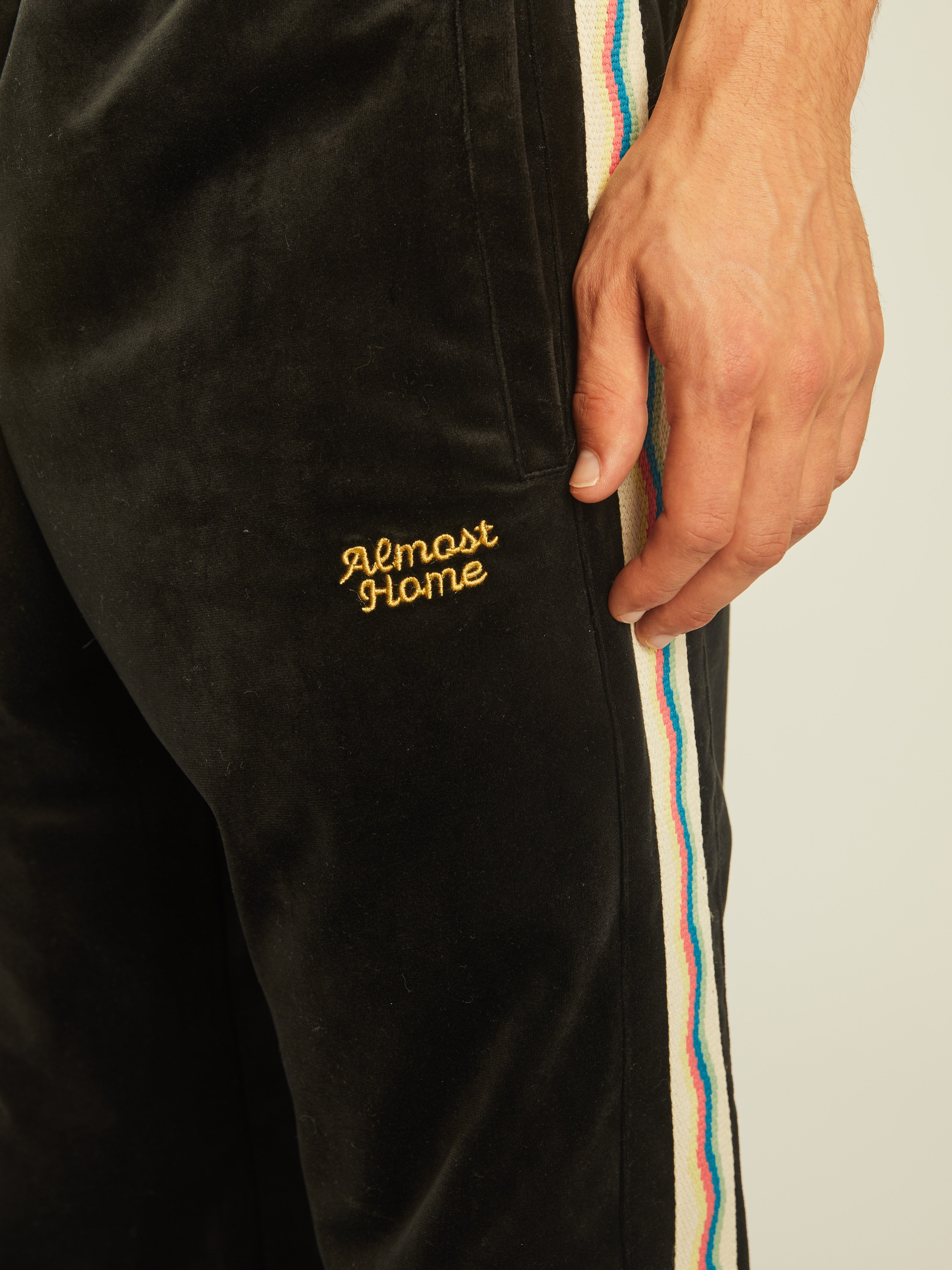 Velour Trackpants Black